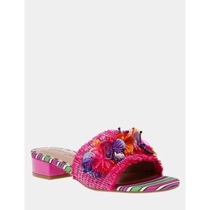 NWOT Betsey Johnson Peyten Pink Multicolor Sandal Beaded size 7.5